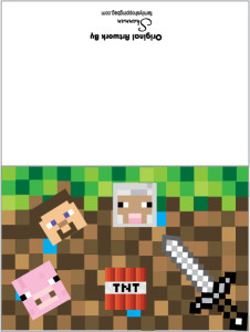 Cartao Minecraft