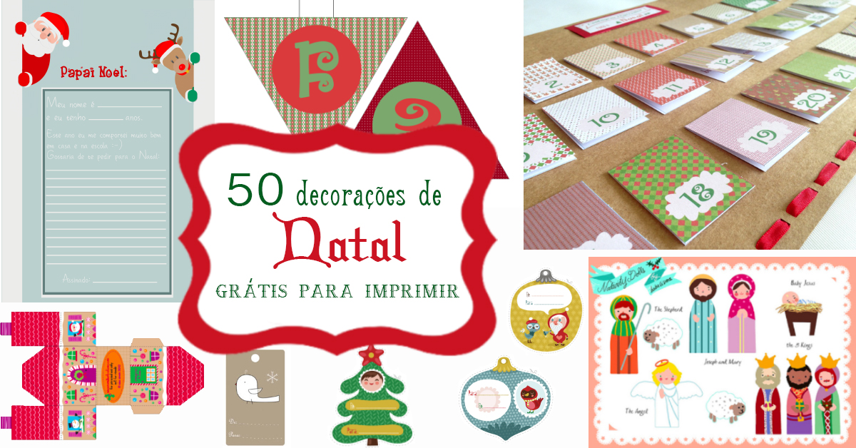 Tags Natal para imprimir – Download grátis